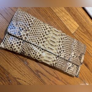Gorgeous snakeskin Carlos Falchi clutch